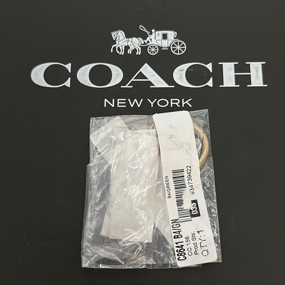 NWT Coach Rexy Bag Charm Keychain FOB Metal Key Loop Dinosaur Resin c8641 Purse - Picture 2 of 7